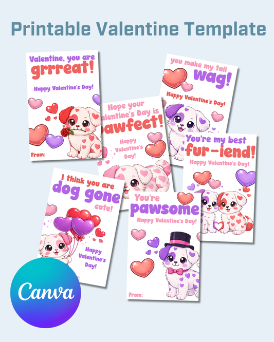 Dog Printable Valentine Cards