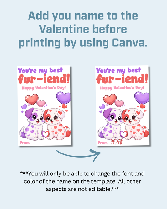 Dog Printable Valentine Cards