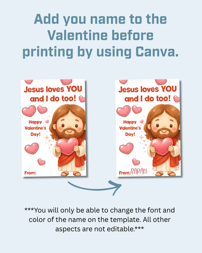 Jesus Printable Valentine Cards