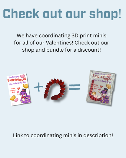 Snake Printable Valentine Cards