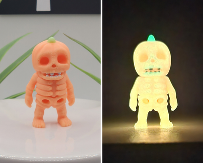 Pumpkin Skeleton Fidget Character