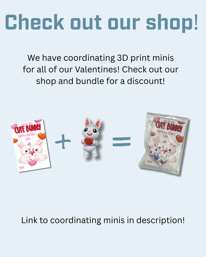 Bunny Printable Valentine Cards