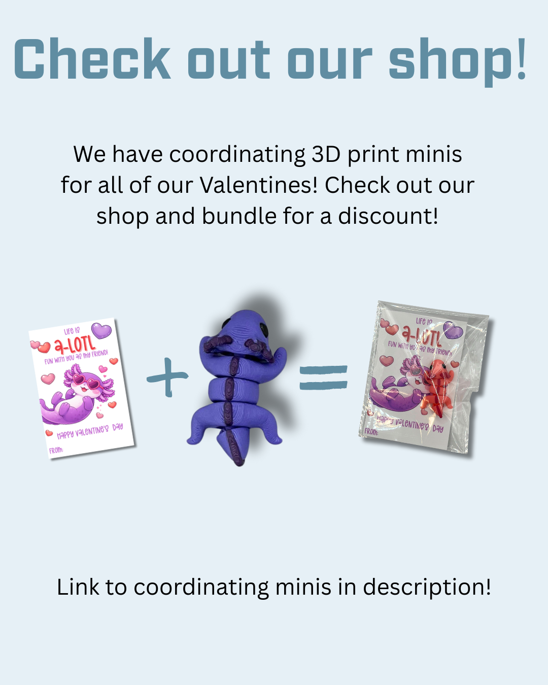 Axolotl Printable Valentine Cards
