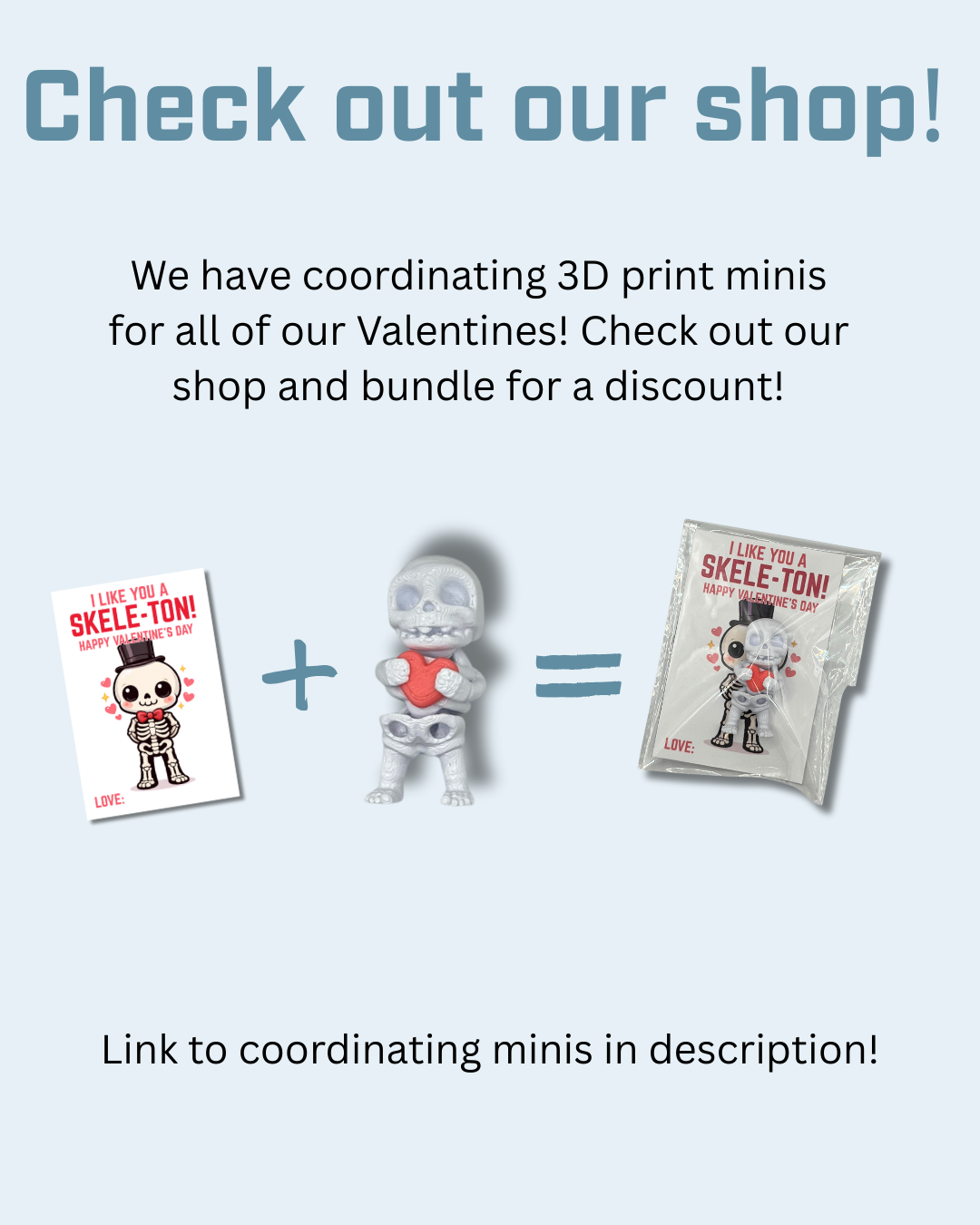 Skeleton Printable Valentine Cards