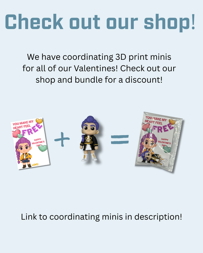 K Pop Demon Hunters Printable Valentine Cards