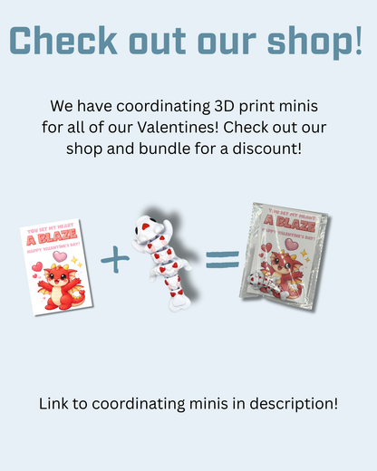 Dragon Printable Valentine Cards