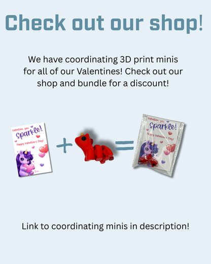 Unicorn Printable Valentine Cards