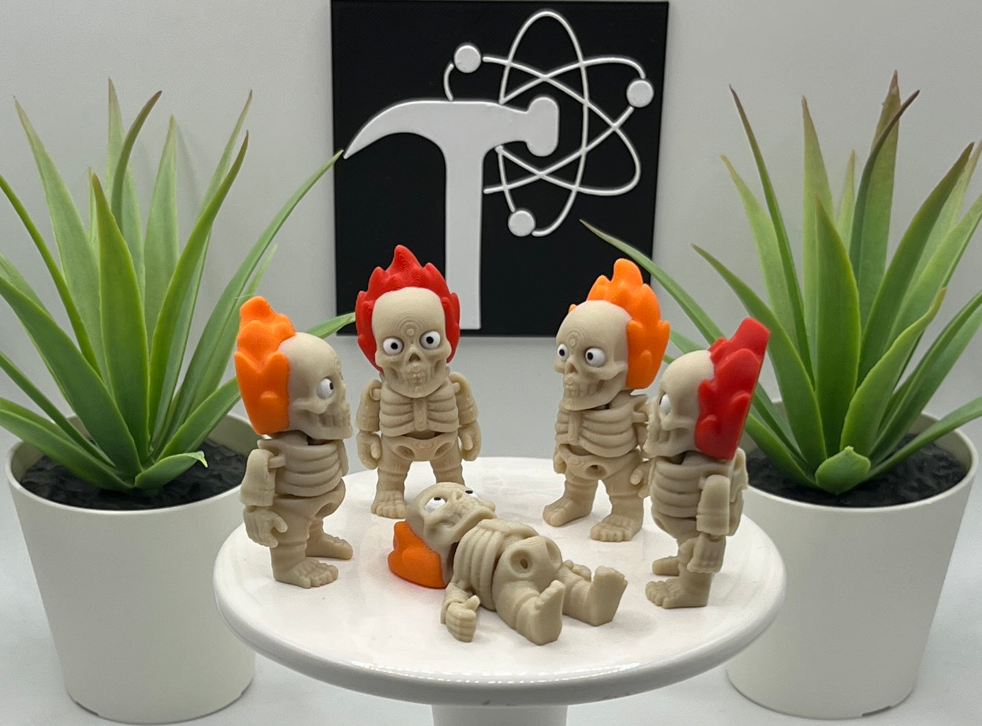 Flame Skeleton Fidget Character