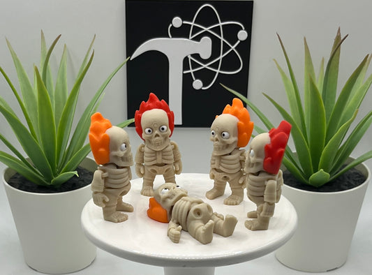 Flame Skeleton Fidget Character