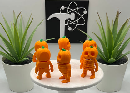Pumpkin Skeleton Fidget Character