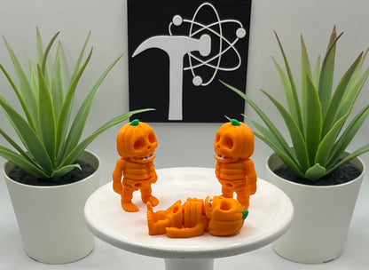Pumpkin Skeleton Fidget Character