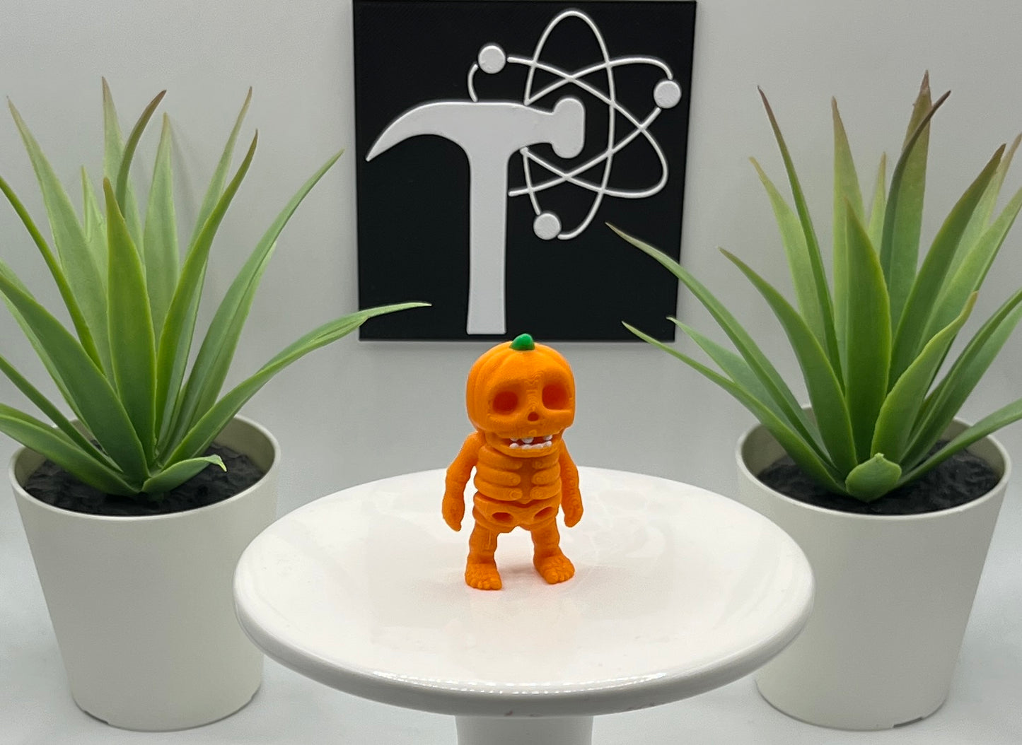 Pumpkin Skeleton Fidget Character