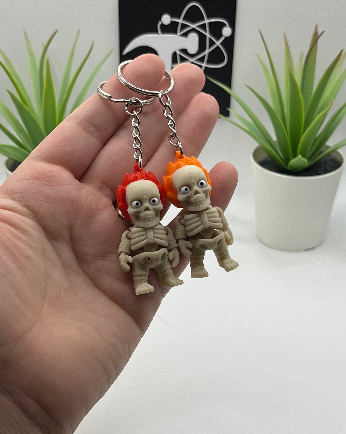 Flame Skeleton Fidget Character