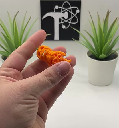 Pumpkin Skeleton Fidget Character