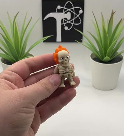 Flame Skeleton Fidget Character